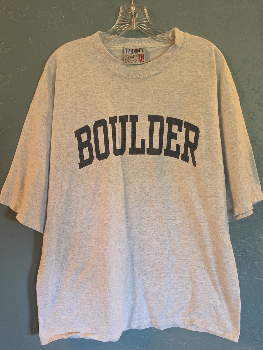 VTG Made In USA Boulder Men's Gray Graphic T-Shirt